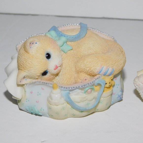 Set 3 VTG 90s Calico Kittens Pricilla Hillman Enesco Cat Figurines - Picture 2 of 11
